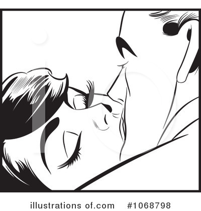 Kissing Couple Clipart #1068798 by brushingup
