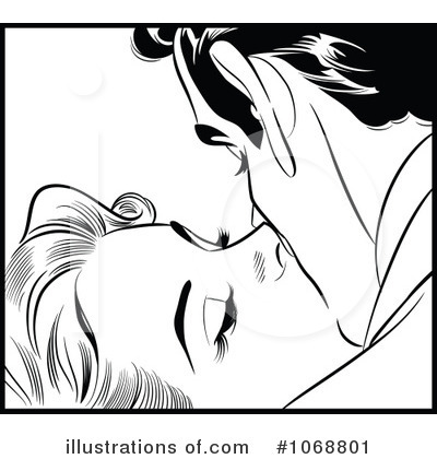 Kissing Couple Clipart #1068801 by brushingup
