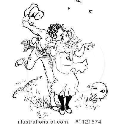 Royalty-Free (RF) Kissing Clipart Illustration by Prawny Vintage - Stock Sample #1121574