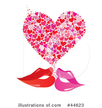 Royalty-Free (RF) Kissing Clipart Illustration by MilsiArt - Stock Sample #44623