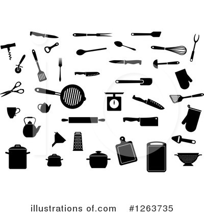 Royalty-Free (RF) Kitchen Utensils Clipart Illustration by Vector Tradition SM - Stock Sample #1263735