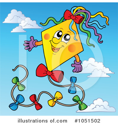 Royalty-Free (RF) Kite Clipart Illustration by visekart - Stock Sample #1051502