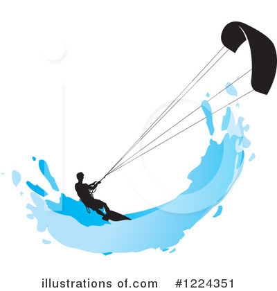 Royalty-Free (RF) Kite Surfing Clipart Illustration by Lal Perera - Stock Sample #1224351