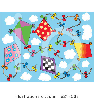 Royalty-Free (RF) Kites Clipart Illustration by visekart - Stock Sample #214569