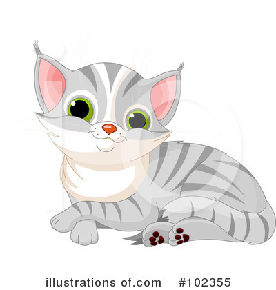 Royalty-Free (RF) Kitten Clipart Illustration by Pushkin - Stock Sample #102355