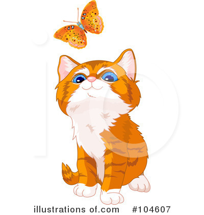 Royalty-Free (RF) Kitten Clipart Illustration by Pushkin - Stock Sample #104607