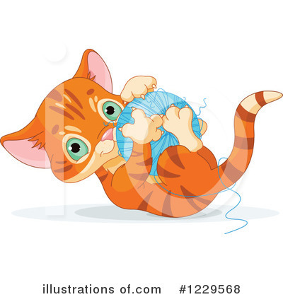 Royalty-Free (RF) Kitten Clipart Illustration by Pushkin - Stock Sample #1229568