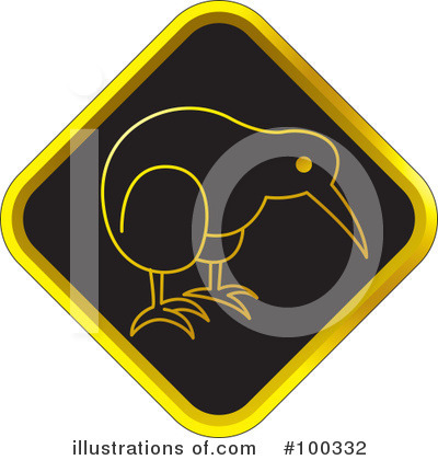 Royalty-Free (RF) Kiwi Bird Clipart Illustration by Lal Perera - Stock Sample #100332