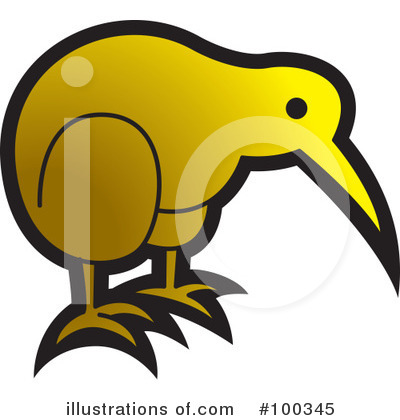 Royalty-Free (RF) Kiwi Bird Clipart Illustration by Lal Perera - Stock Sample #100345