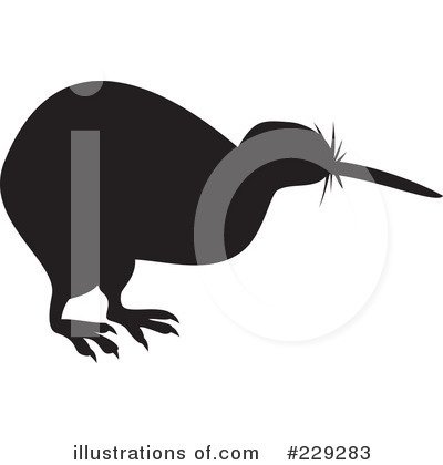 Royalty-Free (RF) Kiwi Bird Clipart Illustration by patrimonio - Stock Sample #229283