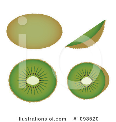 Royalty-Free (RF) Kiwi Fruit Clipart Illustration by Randomway - Stock Sample #1093520