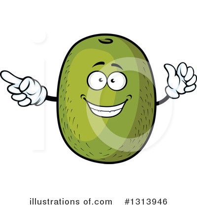 Royalty-Free (RF) Kiwi Fruit Clipart Illustration by Vector Tradition SM - Stock Sample #1313946