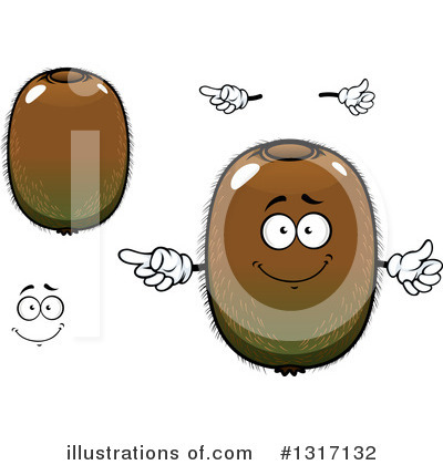 Royalty-Free (RF) Kiwi Fruit Clipart Illustration by Vector Tradition SM - Stock Sample #1317132