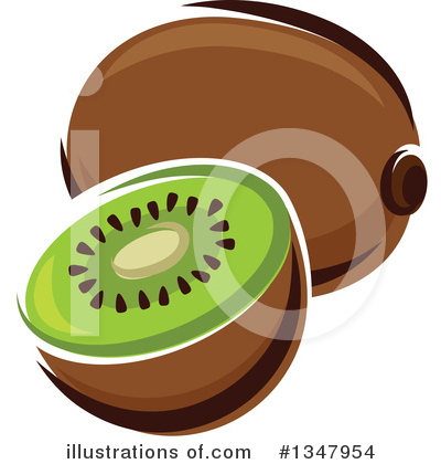 Kiwi Fruit Clipart #1347954 by Vector Tradition SM