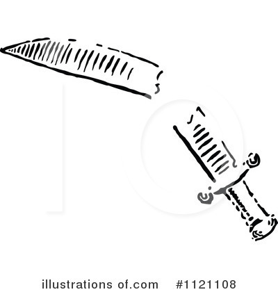 Royalty-Free (RF) Knife Clipart Illustration by Prawny Vintage - Stock Sample #1121108
