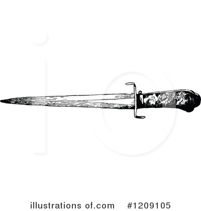 Royalty-Free (RF) Knife Clipart Illustration by Prawny Vintage - Stock Sample #1209105