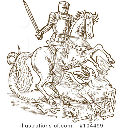 Royalty-Free (RF) Knight Clipart Illustration by patrimonio - Stock Sample #104499