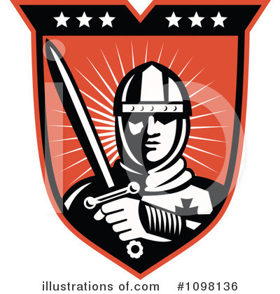 Royalty-Free (RF) Knight Clipart Illustration by patrimonio - Stock Sample #1098136