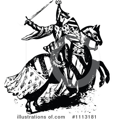 Royalty-Free (RF) Knight Clipart Illustration by Prawny Vintage - Stock Sample #1113181