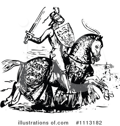 Royalty-Free (RF) Knight Clipart Illustration by Prawny Vintage - Stock Sample #1113182