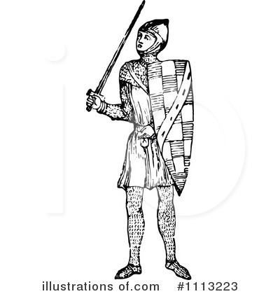 Royalty-Free (RF) Knight Clipart Illustration by Prawny Vintage - Stock Sample #1113223