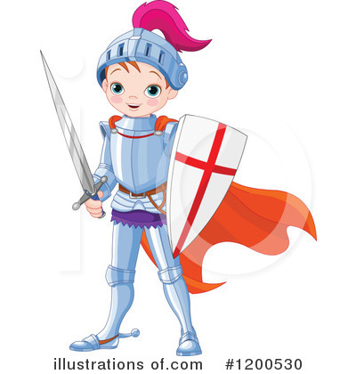 Royalty-Free (RF) Knight Clipart Illustration by Pushkin - Stock Sample #1200530