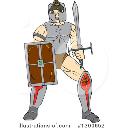 Royalty-Free (RF) Knight Clipart Illustration by patrimonio - Stock Sample #1300652
