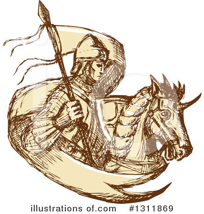 Royalty-Free (RF) Knight Clipart Illustration by patrimonio - Stock Sample #1311869