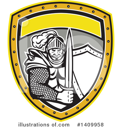 Royalty-Free (RF) Knight Clipart Illustration by patrimonio - Stock Sample #1409958