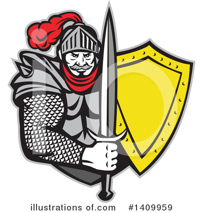 Royalty-Free (RF) Knight Clipart Illustration by patrimonio - Stock Sample #1409959