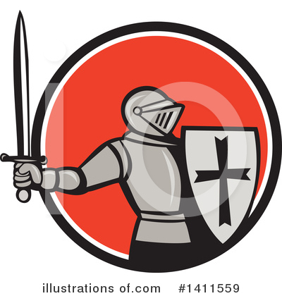 Royalty-Free (RF) Knight Clipart Illustration by patrimonio - Stock Sample #1411559