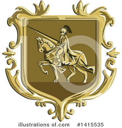 Royalty-Free (RF) Knight Clipart Illustration by patrimonio - Stock Sample #1415535