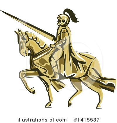 Royalty-Free (RF) Knight Clipart Illustration by patrimonio - Stock Sample #1415537