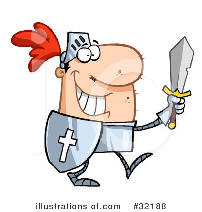 Royalty-Free (RF) Knight Clipart Illustration by Hit Toon - Stock Sample #32188