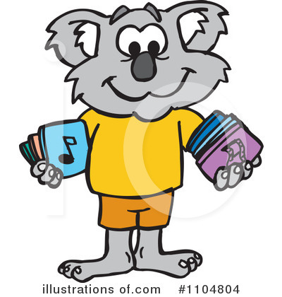 Royalty-Free (RF) Koala Clipart Illustration by Dennis Holmes Designs - Stock Sample #1104804