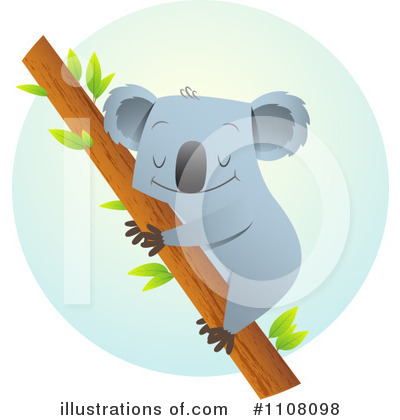 Royalty-Free (RF) Koala Clipart Illustration by Qiun - Stock Sample #1108098