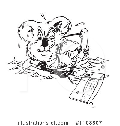 Royalty-Free (RF) Koala Clipart Illustration by Dennis Holmes Designs - Stock Sample #1108807