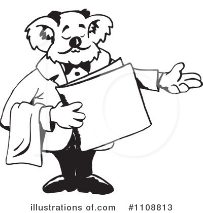 Royalty-Free (RF) Koala Clipart Illustration by Dennis Holmes Designs - Stock Sample #1108813