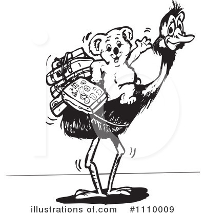 Royalty-Free (RF) Koala Clipart Illustration by Dennis Holmes Designs - Stock Sample #1110009