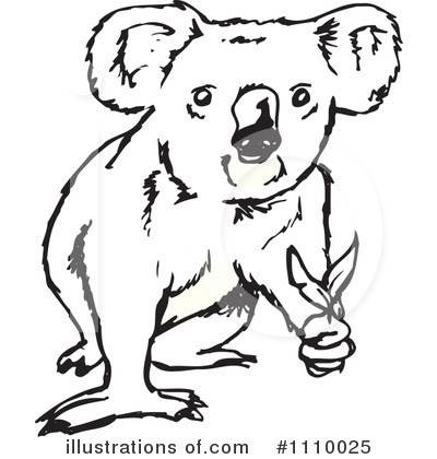 Royalty-Free (RF) Koala Clipart Illustration by Dennis Holmes Designs - Stock Sample #1110025