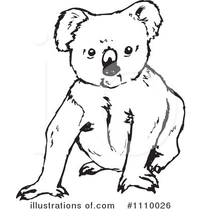 Royalty-Free (RF) Koala Clipart Illustration by Dennis Holmes Designs - Stock Sample #1110026