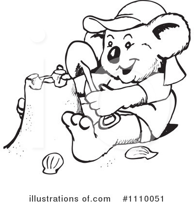 Royalty-Free (RF) Koala Clipart Illustration by Dennis Holmes Designs - Stock Sample #1110051