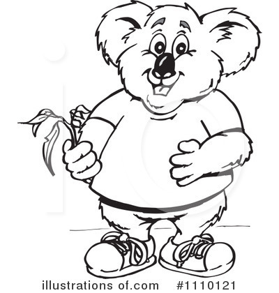 Royalty-Free (RF) Koala Clipart Illustration by Dennis Holmes Designs - Stock Sample #1110121