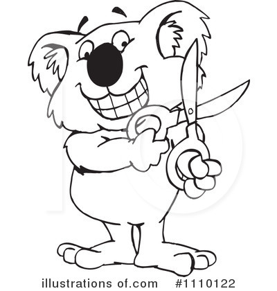Royalty-Free (RF) Koala Clipart Illustration by Dennis Holmes Designs - Stock Sample #1110122