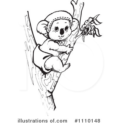 Royalty-Free (RF) Koala Clipart Illustration by Dennis Holmes Designs - Stock Sample #1110148