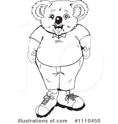 Royalty-Free (RF) Koala Clipart Illustration by Dennis Holmes Designs - Stock Sample #1110450