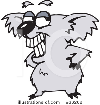 Royalty-Free (RF) Koala Clipart Illustration by Dennis Holmes Designs - Stock Sample #36202