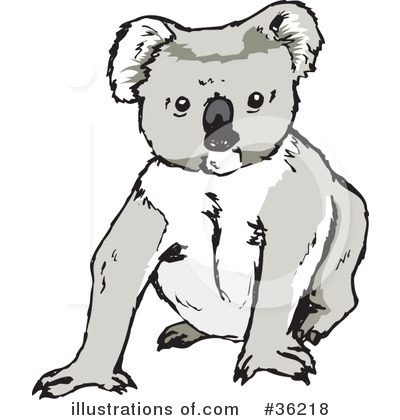 Royalty-Free (RF) Koala Clipart Illustration by Dennis Holmes Designs - Stock Sample #36218