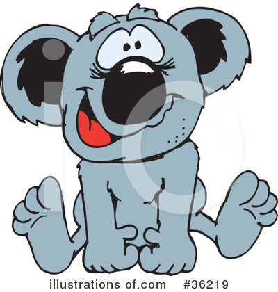 Royalty-Free (RF) Koala Clipart Illustration by Dennis Holmes Designs - Stock Sample #36219