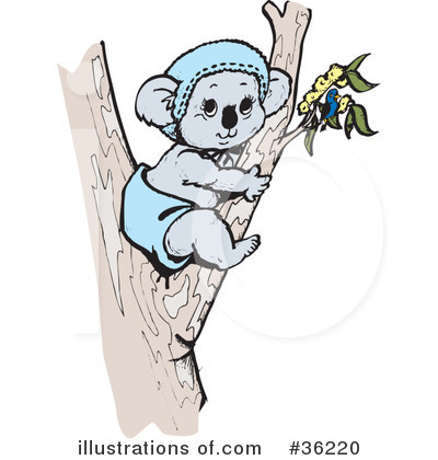 Royalty-Free (RF) Koala Clipart Illustration by Dennis Holmes Designs - Stock Sample #36220